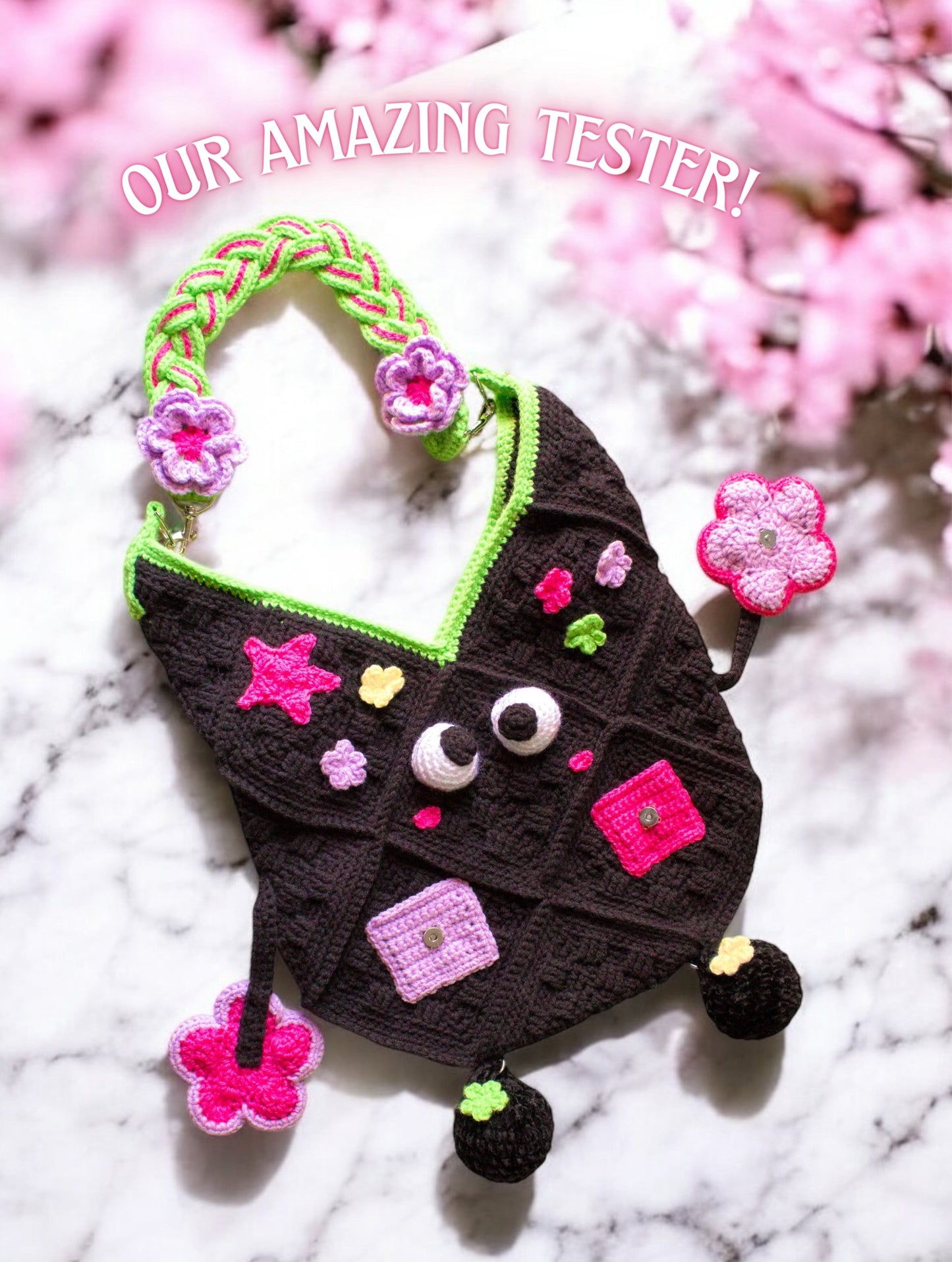 Googly tote ALL IN 1 crochet pattern