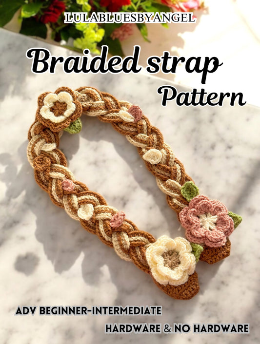 Flower braided strap crochet pattern