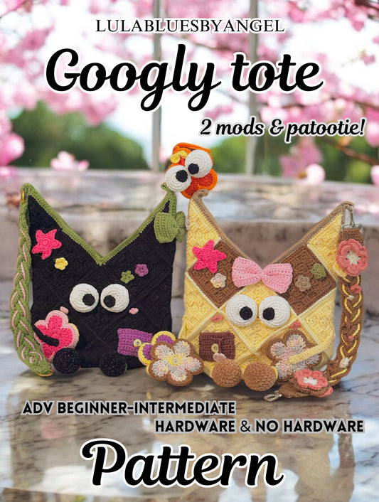 Googly tote ALL IN 1 crochet pattern