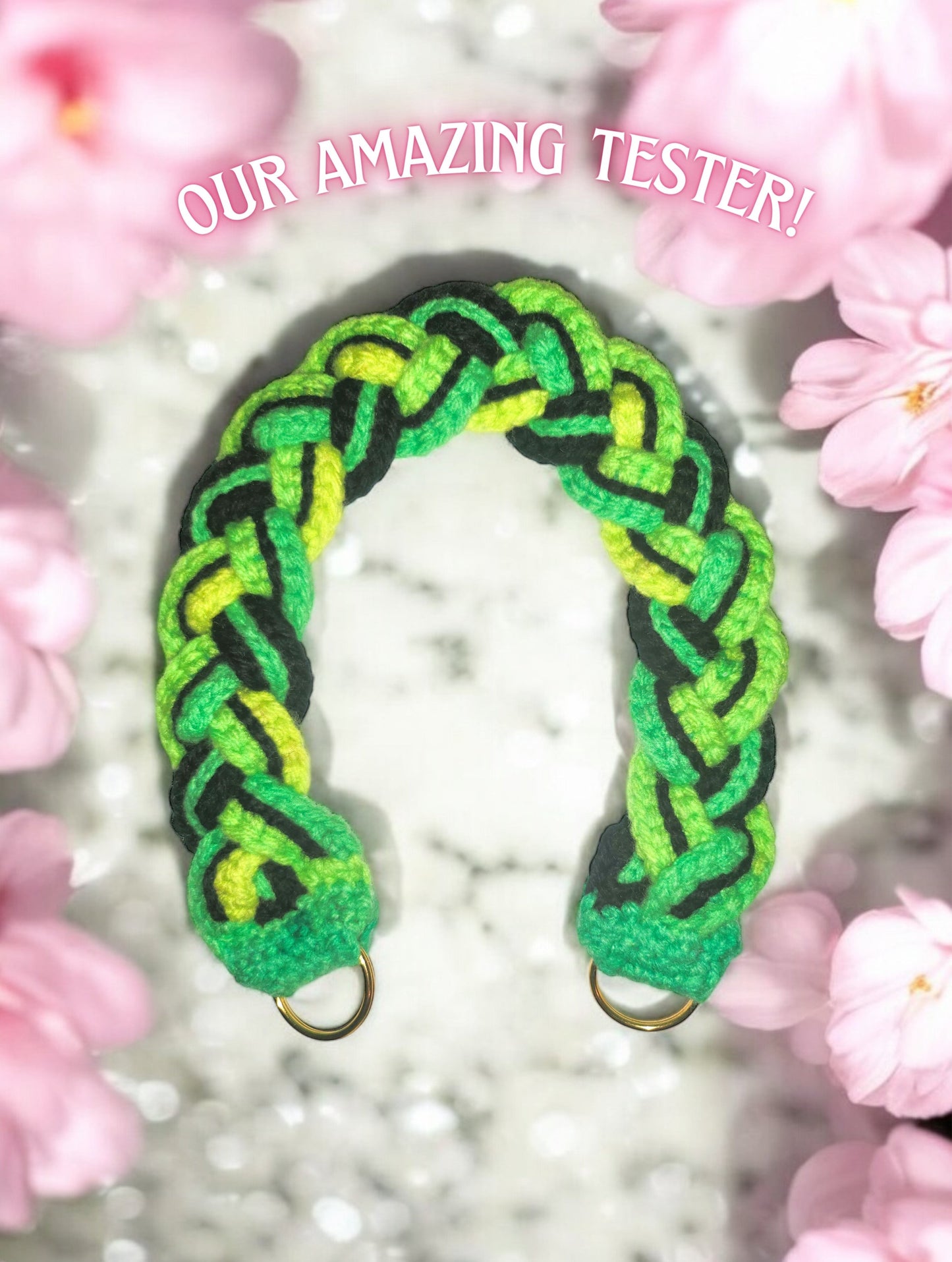 Flower braided strap crochet pattern