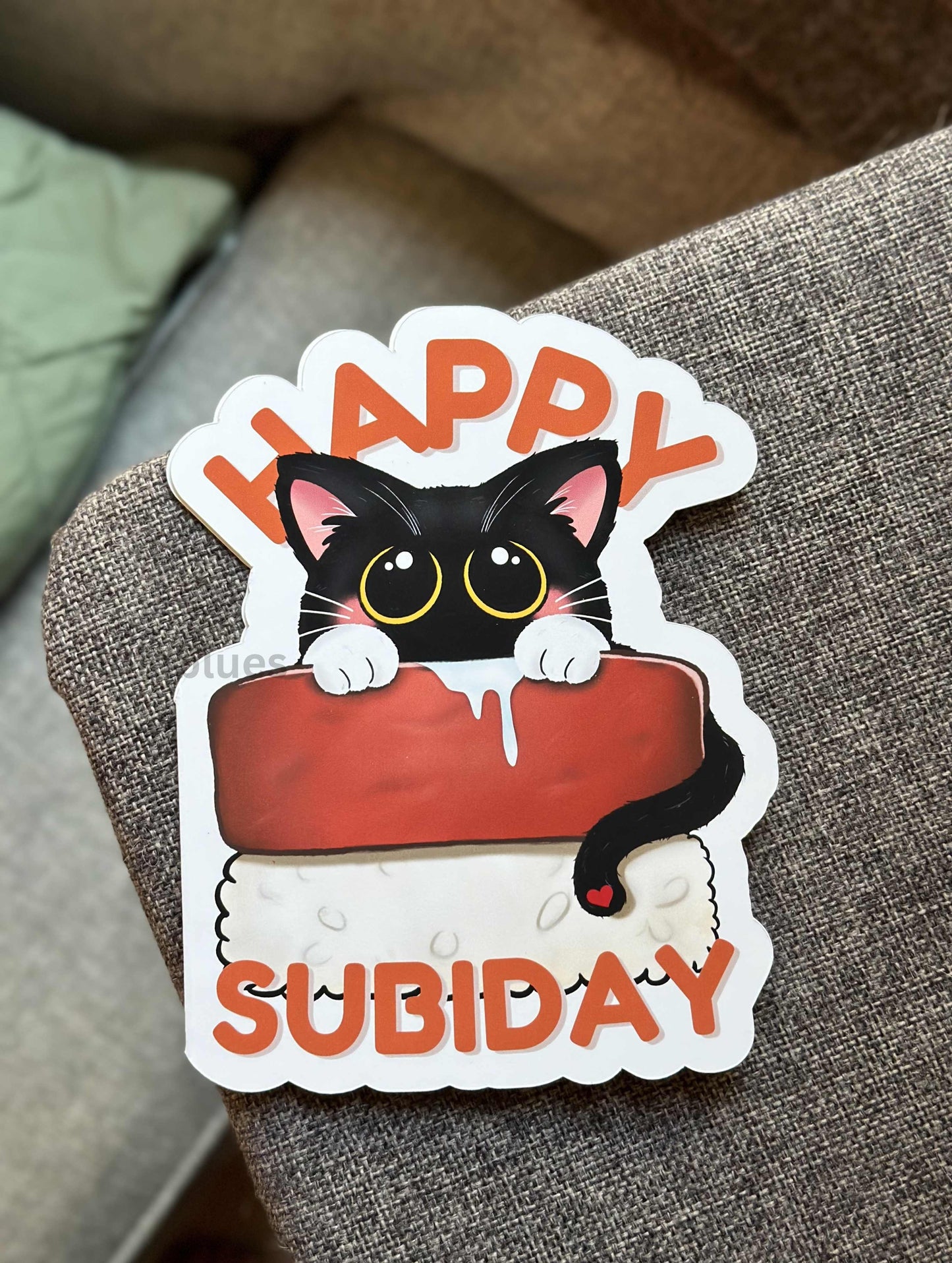 Happy subiday birthday die cut greeting card set with envelope