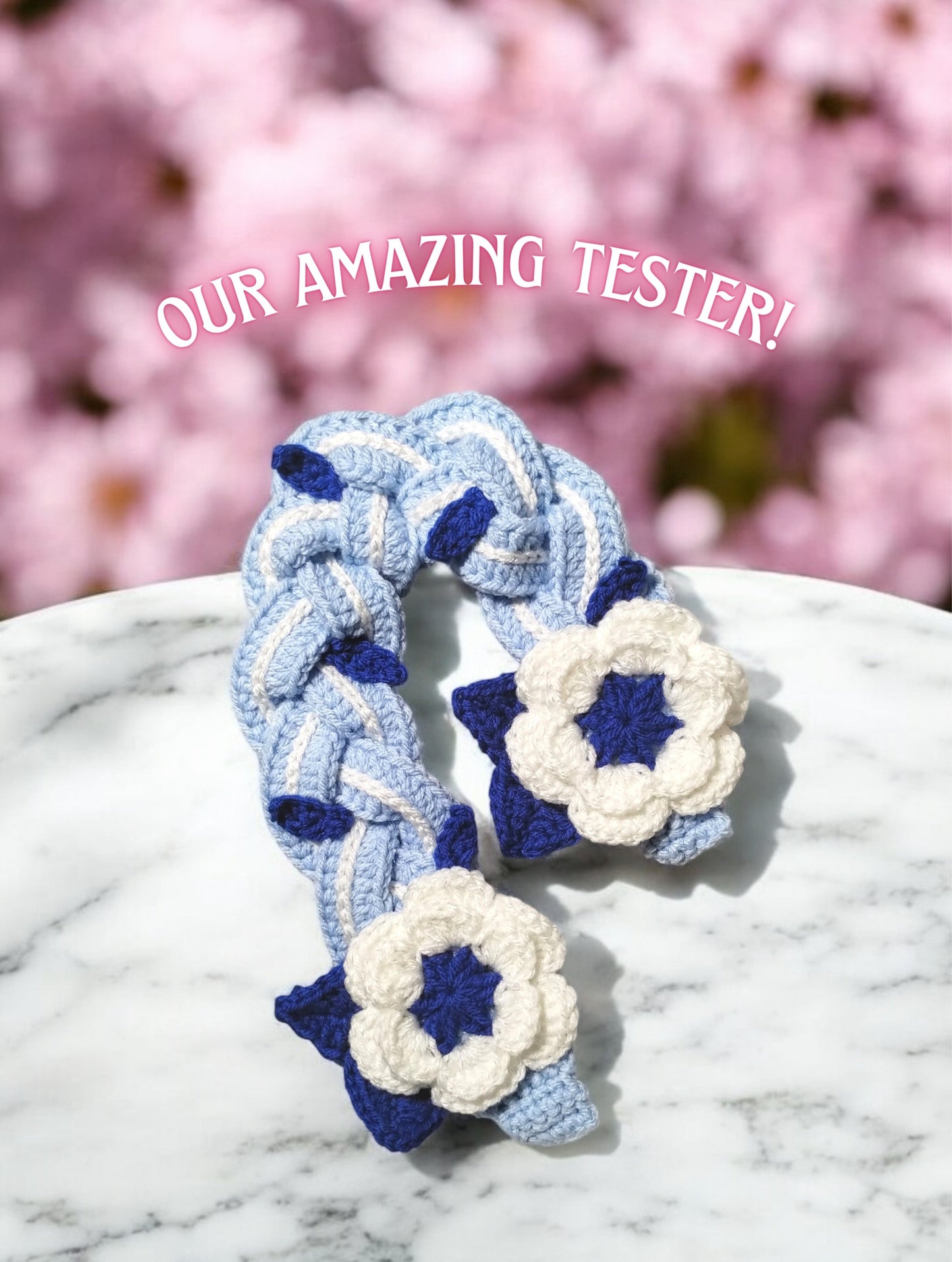 Flower braided strap crochet pattern