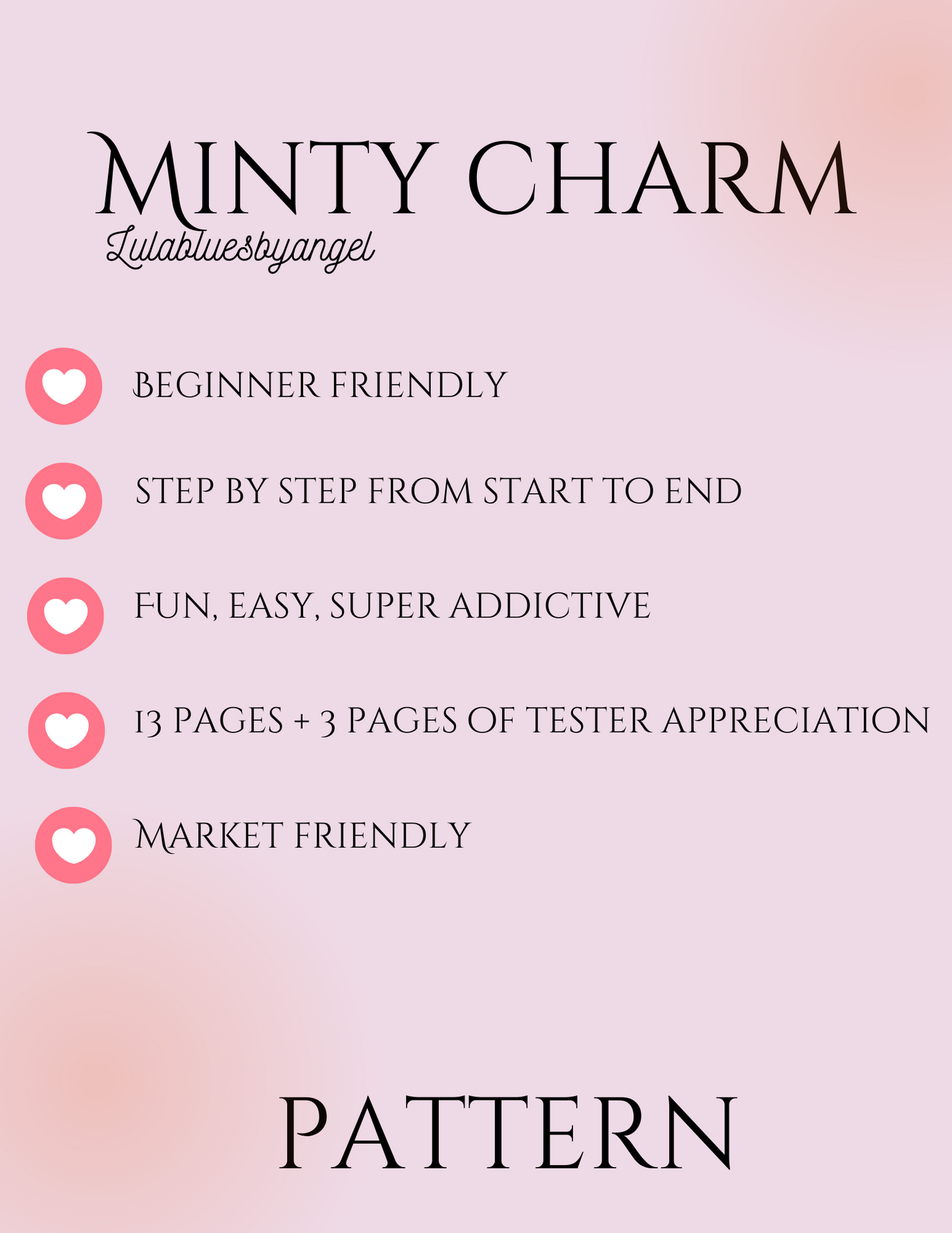 Minty charm crochet pattern