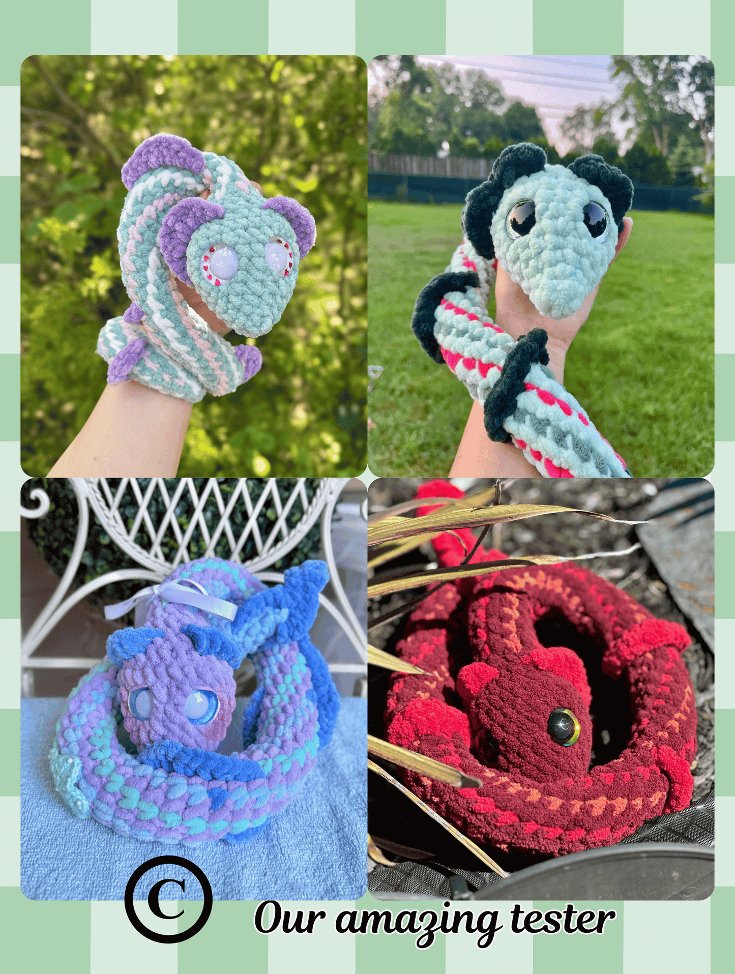 Nami the elemental snake crochet pattern