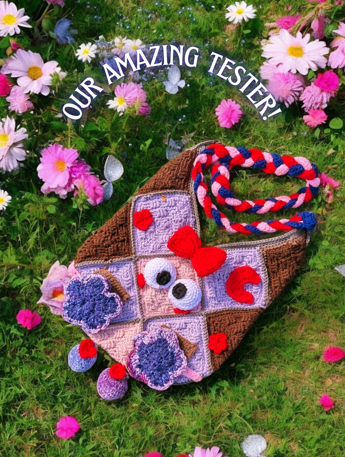 Googly tote ALL IN 1 crochet pattern