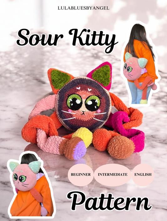 Sour Kitty Pillow crochet pattern