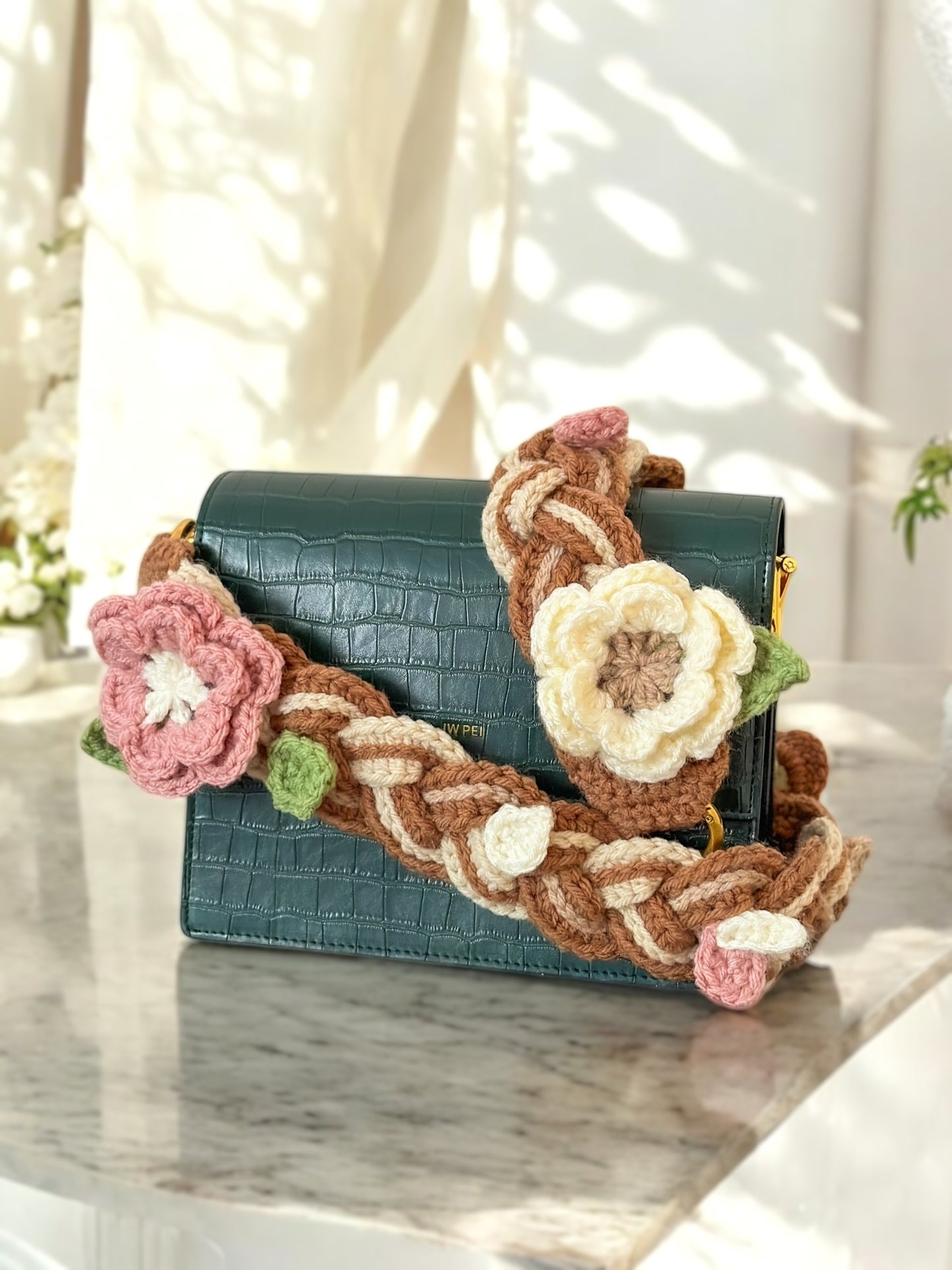 Long Braided Bag Strap Autumn (made to order)