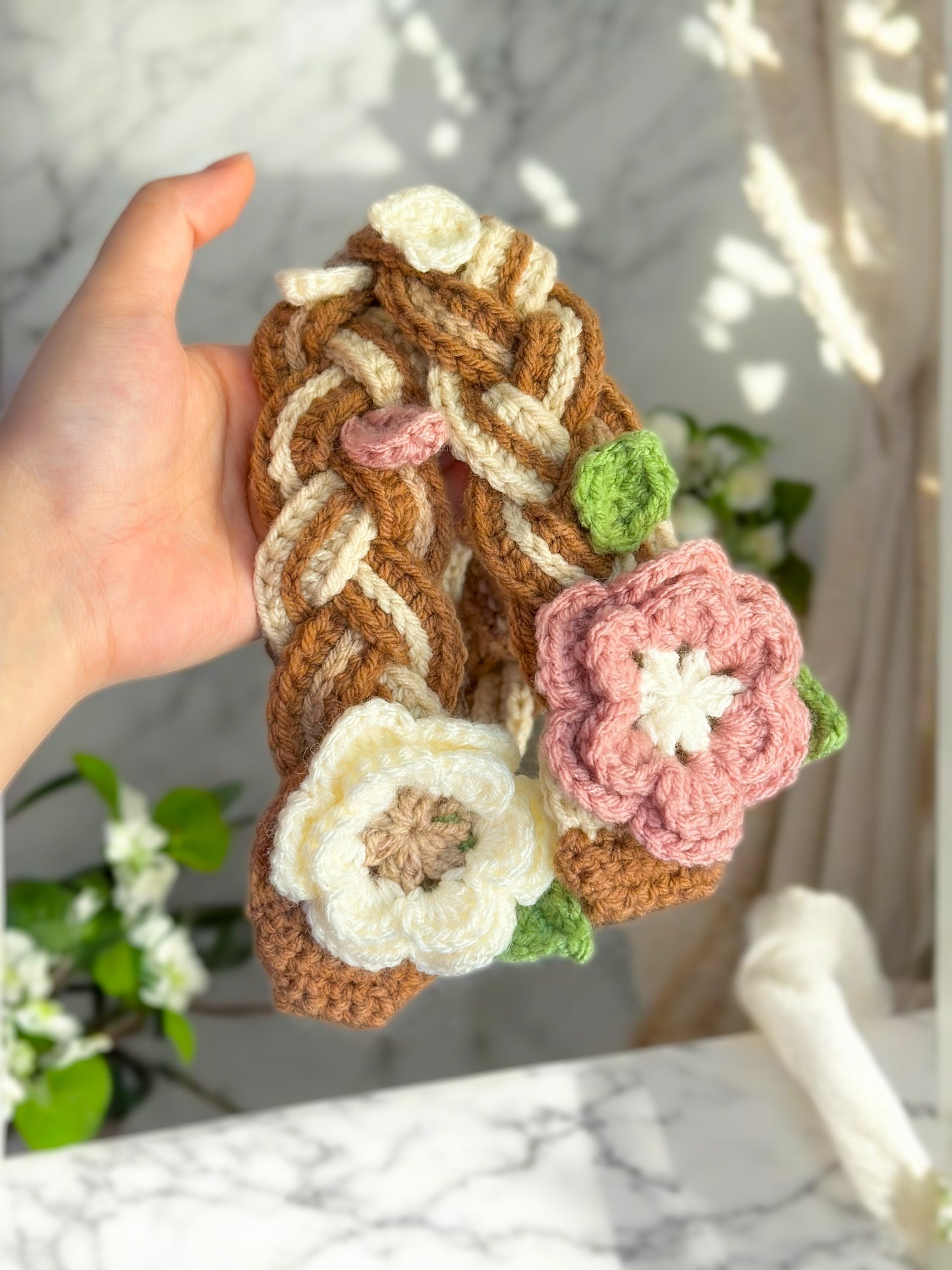 Long Braided Bag Strap Autumn (made to order)