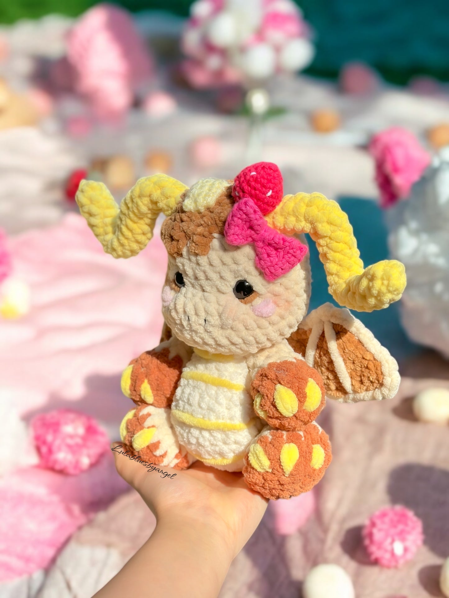 Drakina Plushie - Strawberry Pancake (made to order)