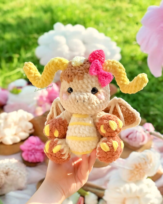 Drakina Plushie - Strawberry Pancake (made to order)
