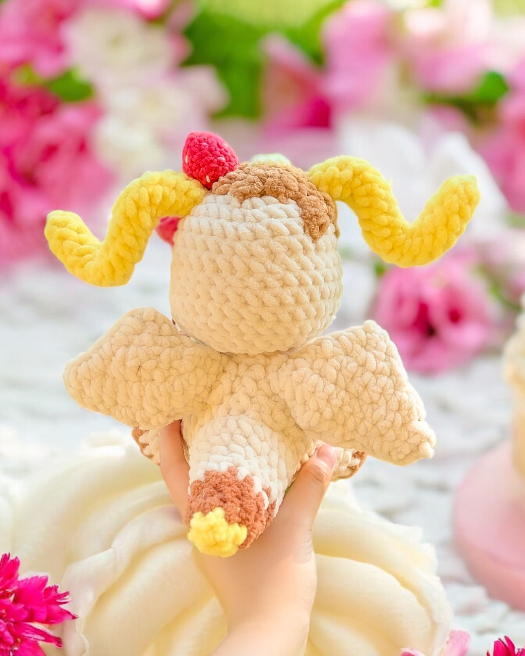 Drakina Plushie - Strawberry Pancake (made to order)