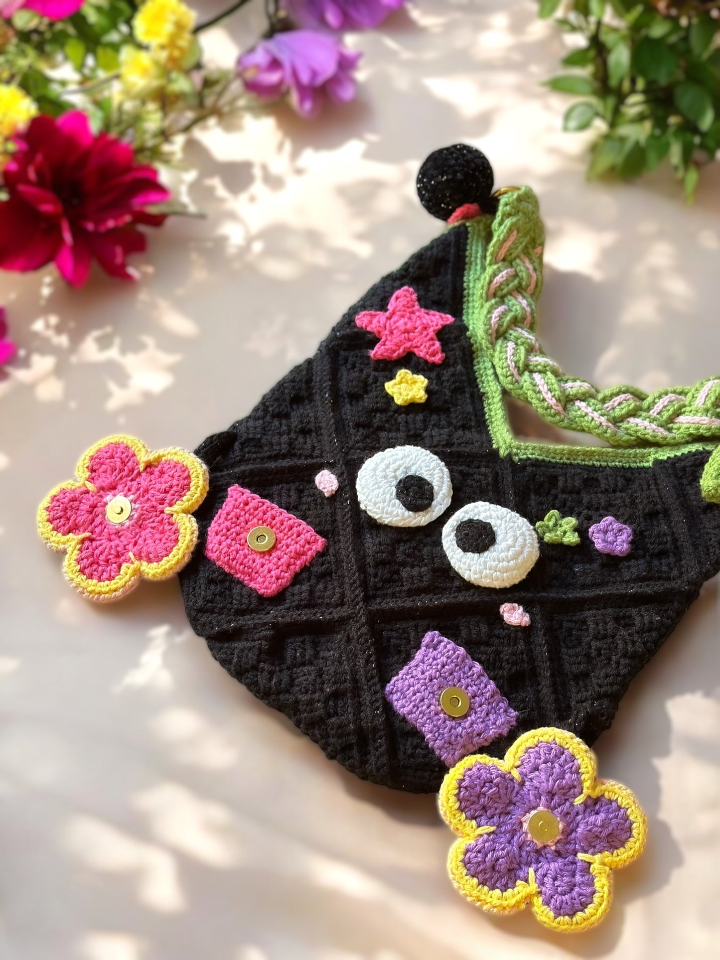 Candy Googly Hobo Tote (made to order)