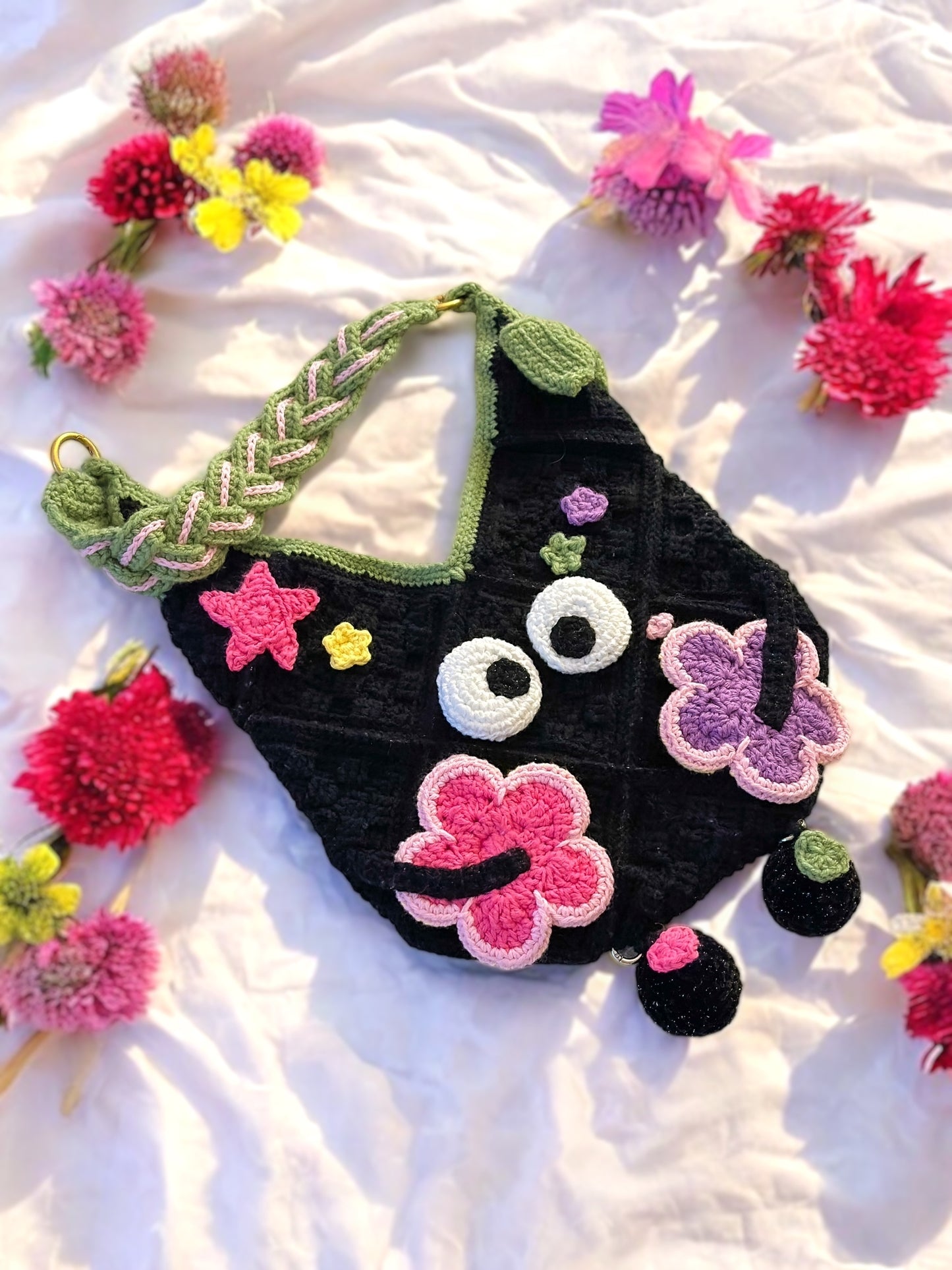 Candy Googly Hobo Tote (made to order)