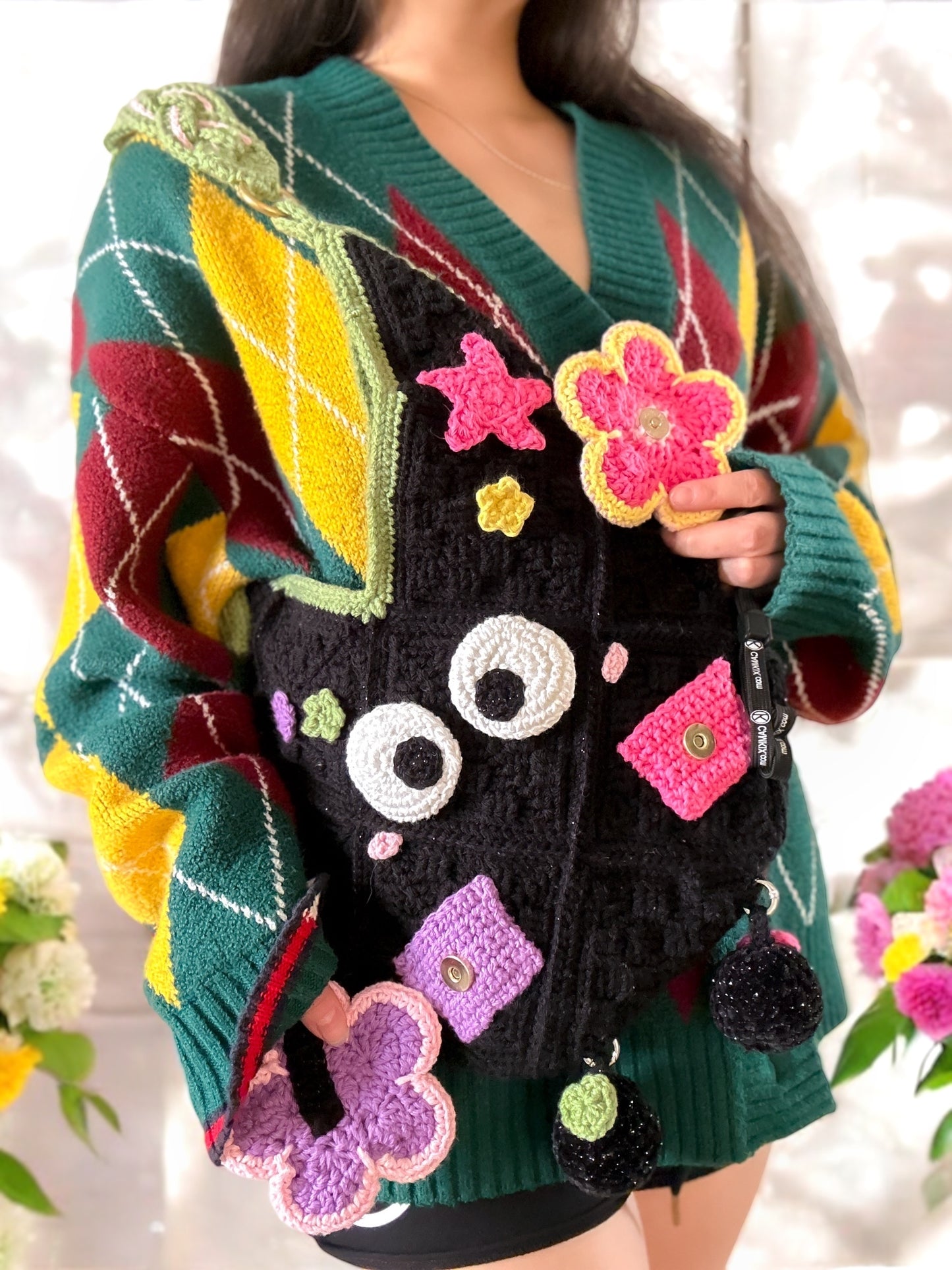 Candy Googly Hobo Tote (made to order)