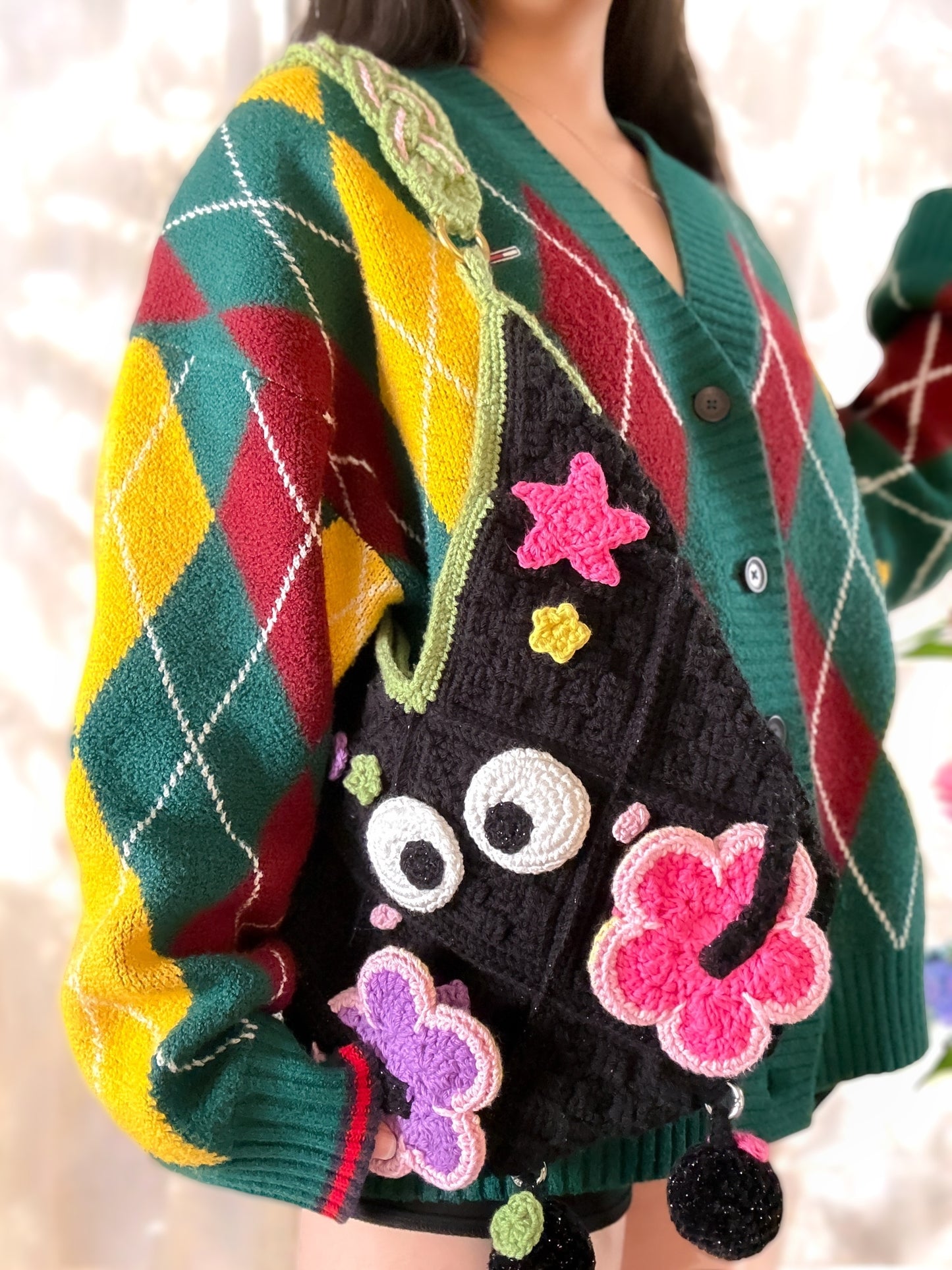 Candy Googly Hobo Tote (made to order)
