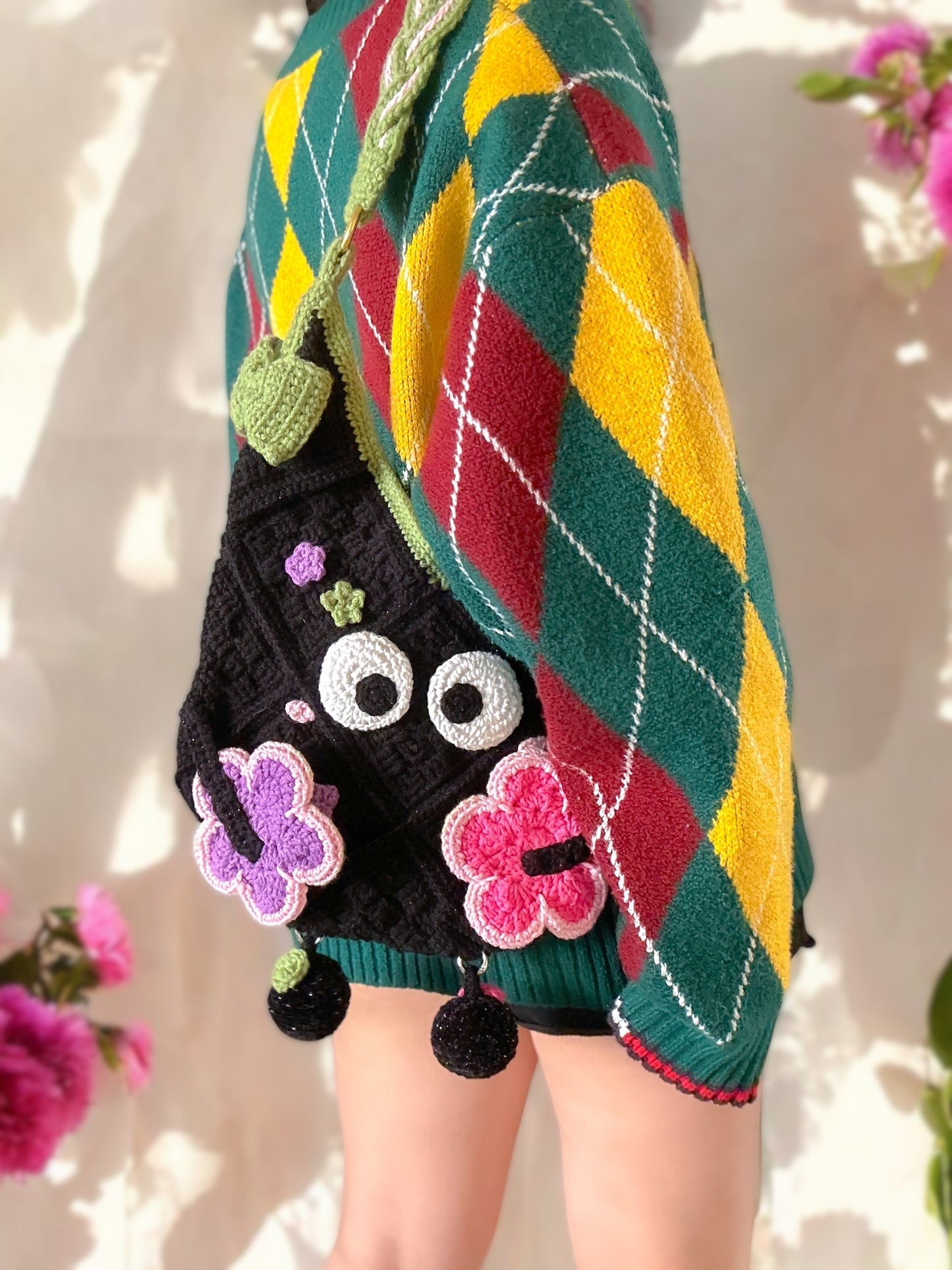 Candy Googly Hobo Tote (made to order)