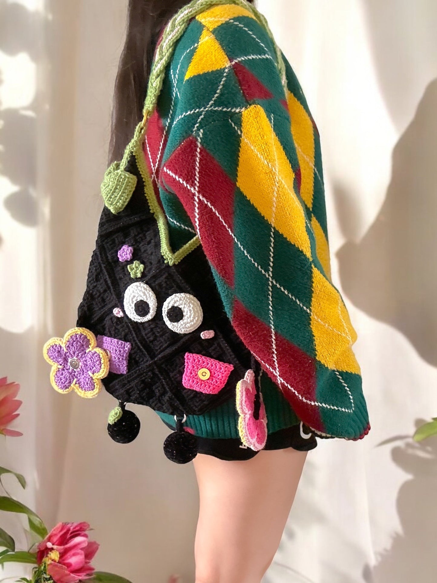Candy Googly Hobo Tote (made to order)