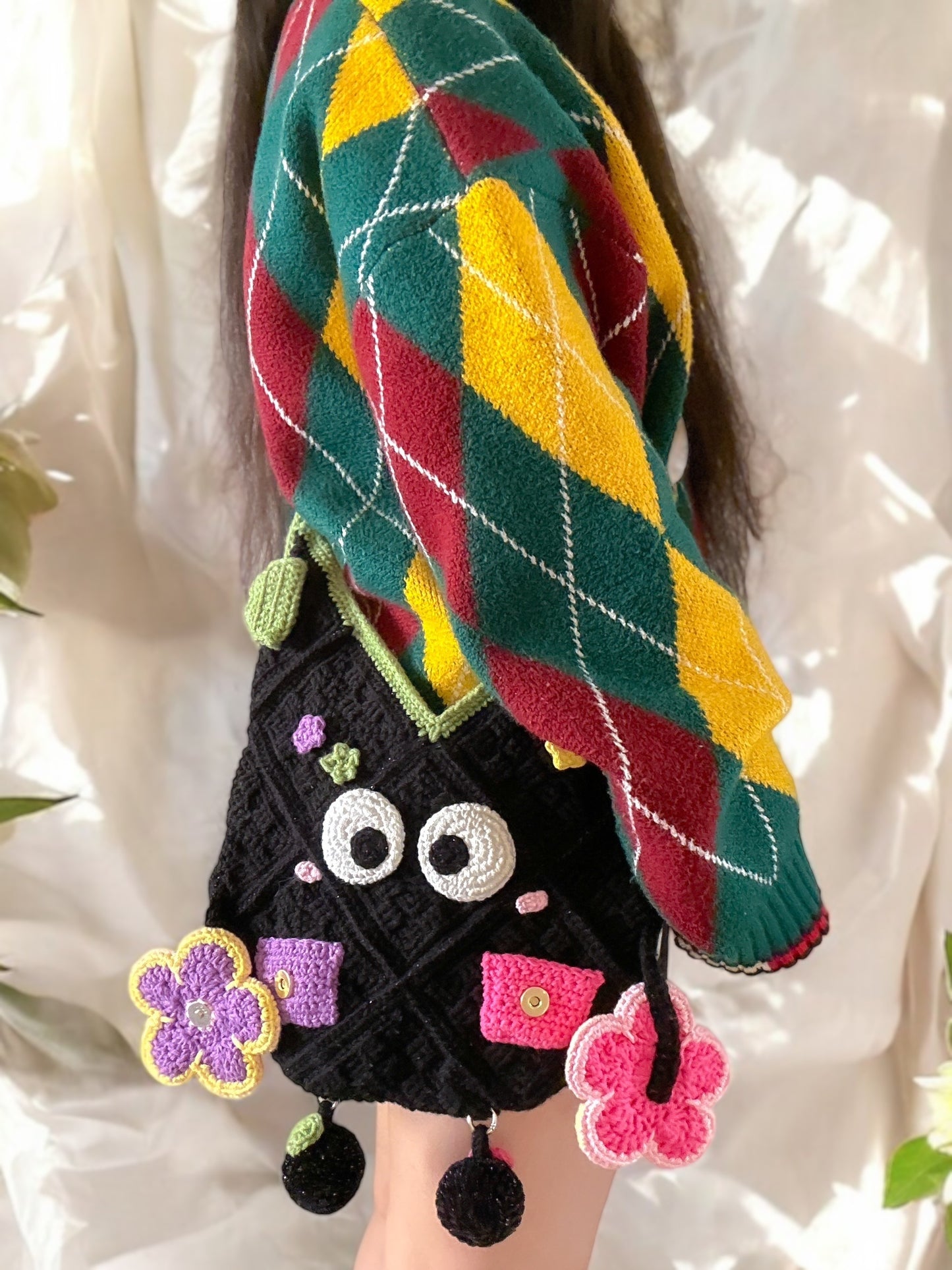 Candy Googly Hobo Tote (made to order)