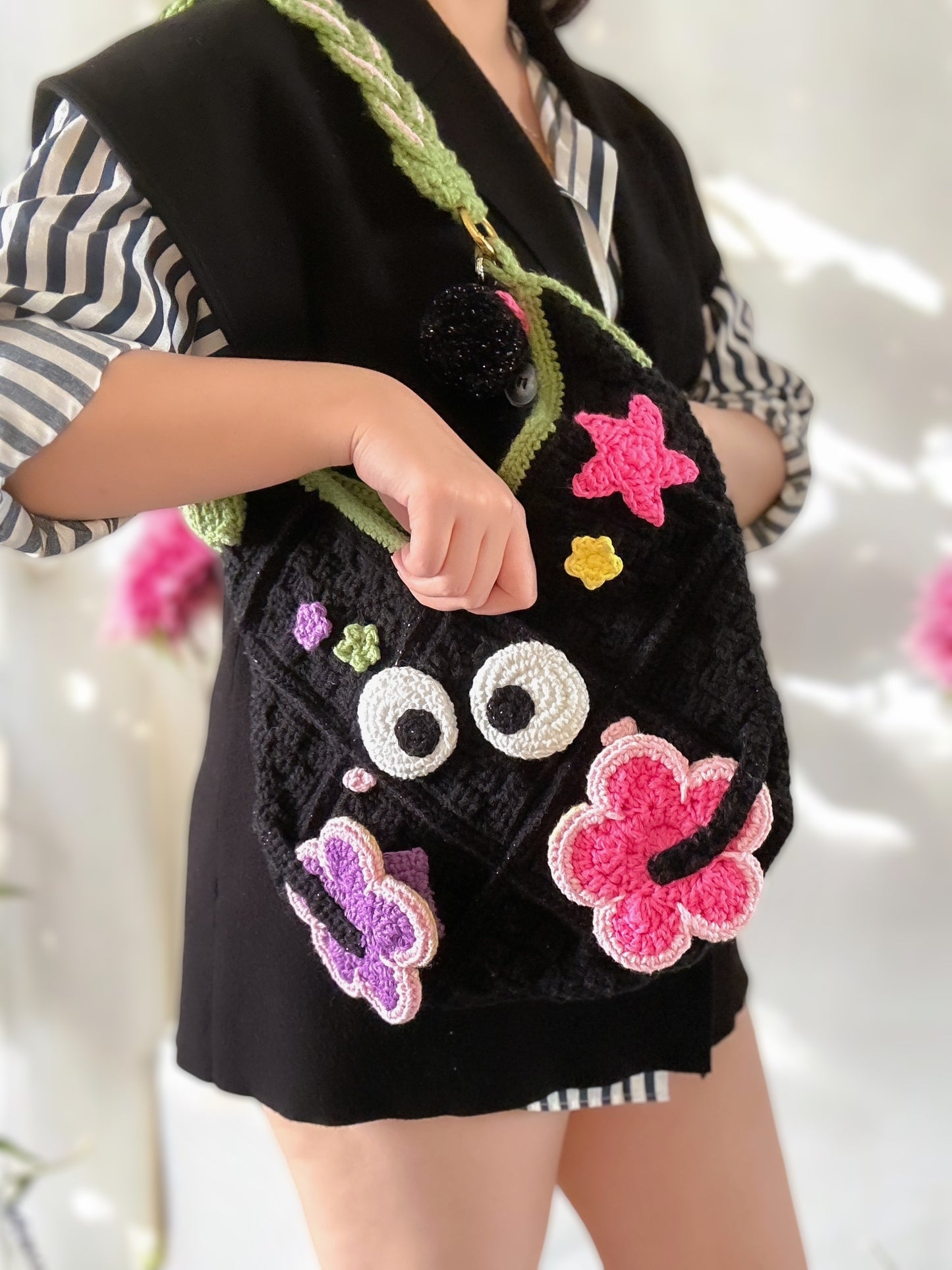 Candy Googly Hobo Tote (made to order)
