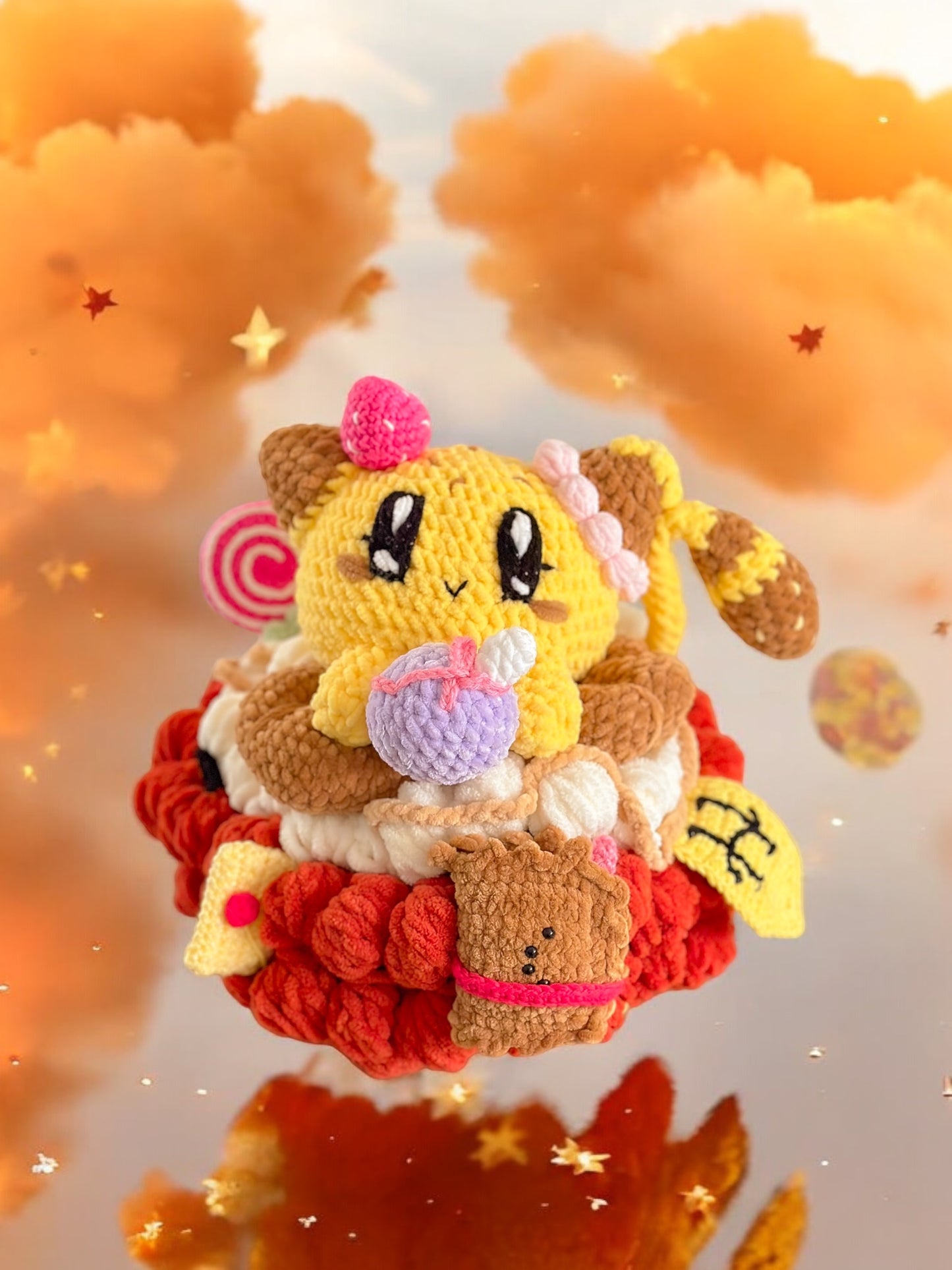 Minty Cat On Halo Wizard jumbo (made to order)