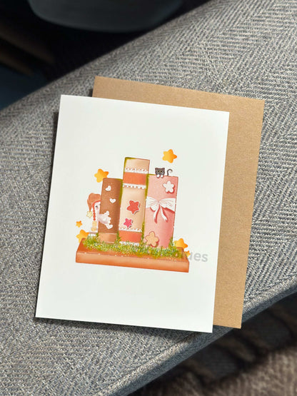 Tauri peek a book greeting card - set of 2