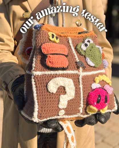 Game backpack crochet pattern