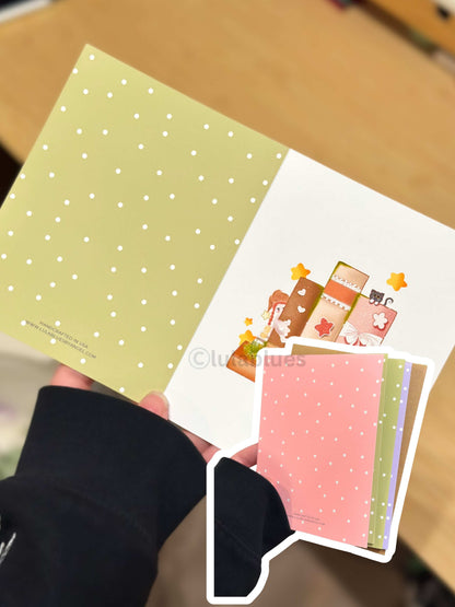Tauri peek a book greeting card - set of 2