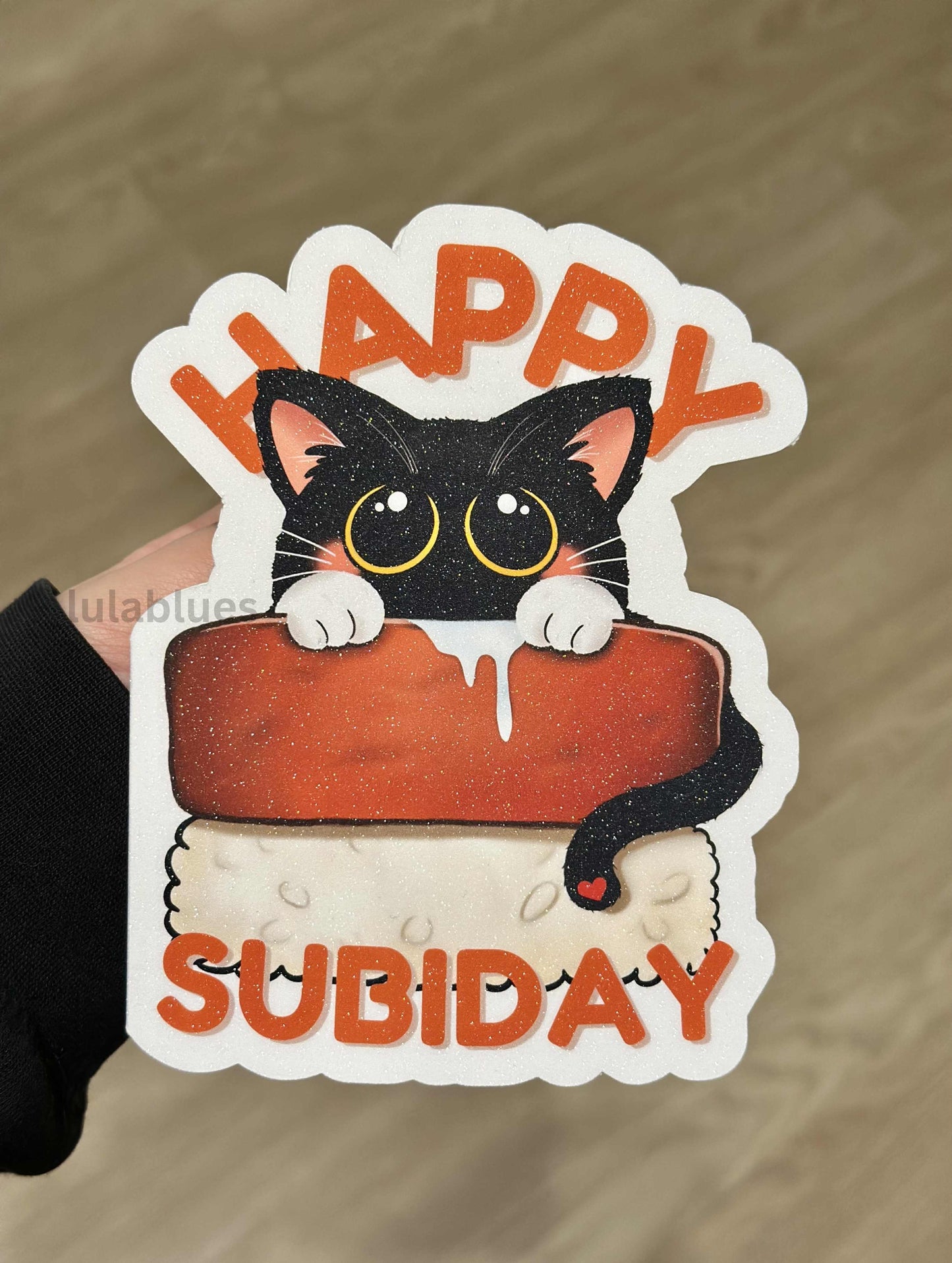 Happy subiday birthday die cut greeting card set with envelope