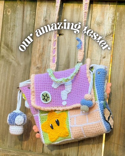 Game backpack crochet pattern