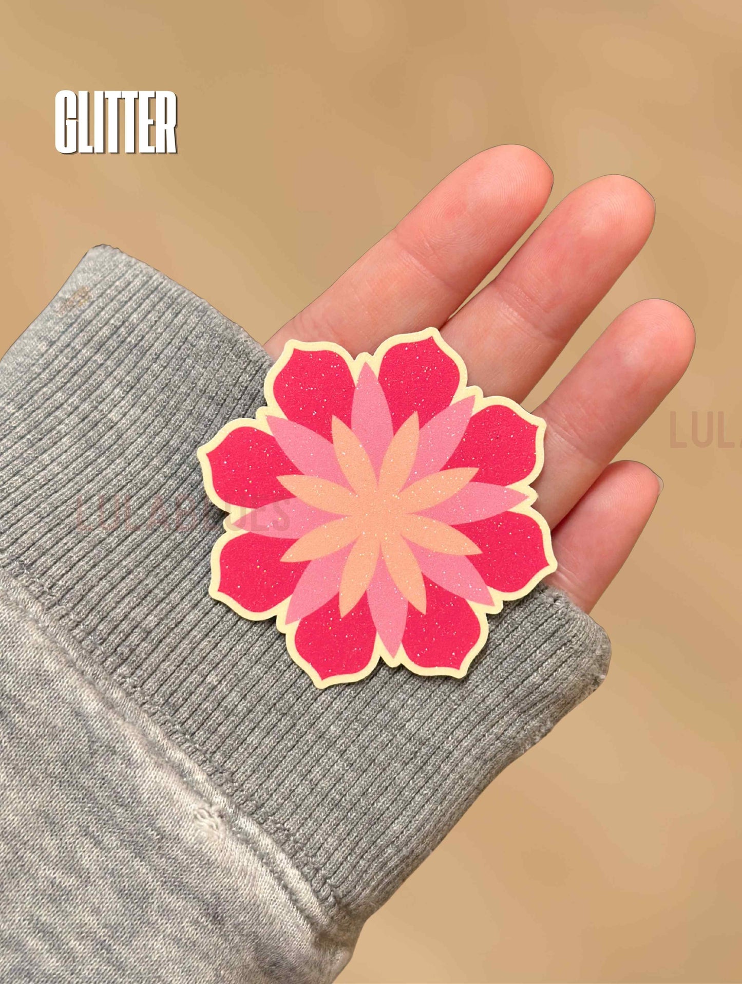 Flower Magenta Die Cut Vinyl Sticker