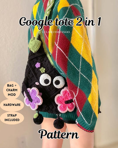 Googly tote ALL IN 1 crochet pattern
