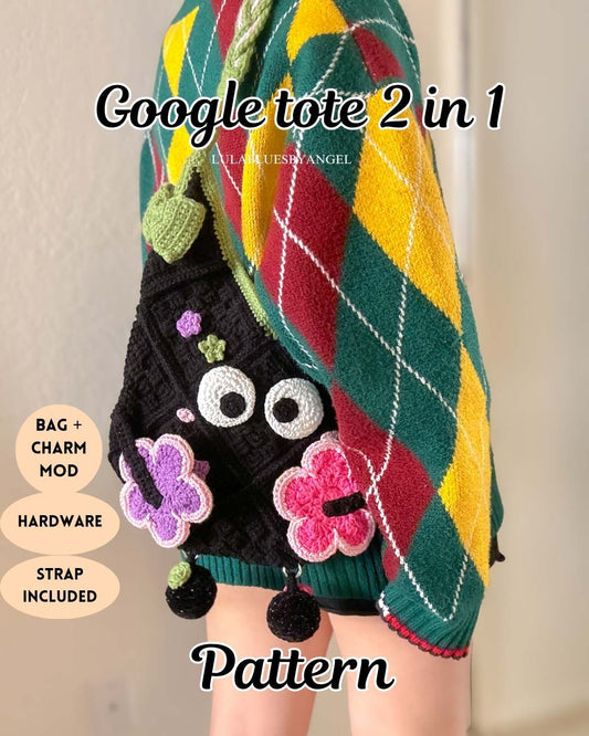 Googly tote ALL IN 1 crochet pattern