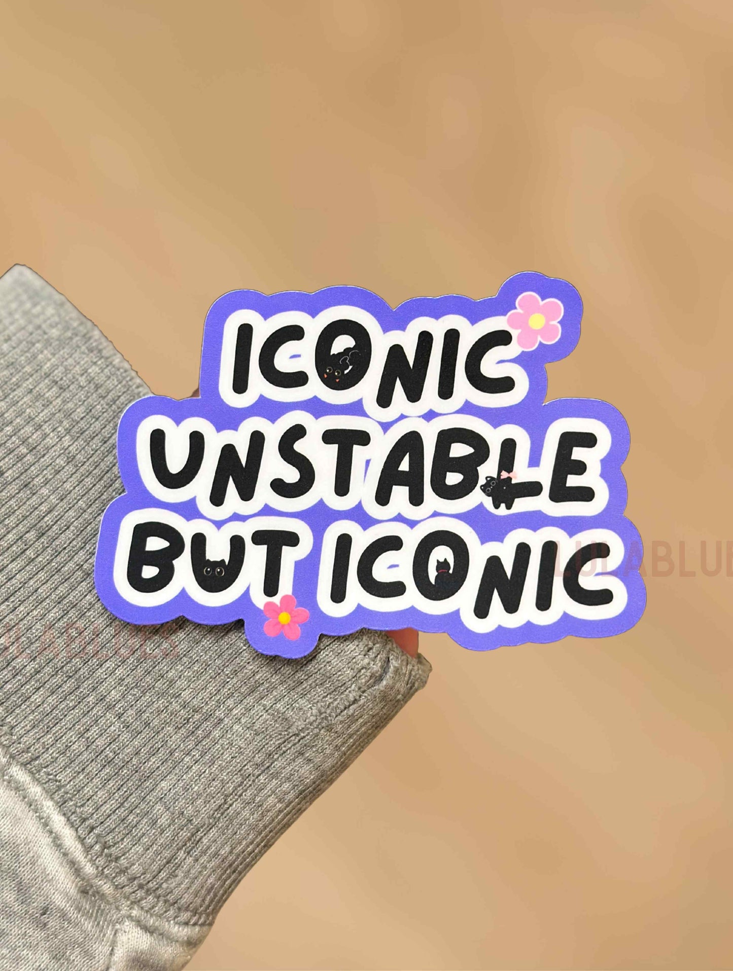 Iconic, Unstable Vinyl Die cut sticker