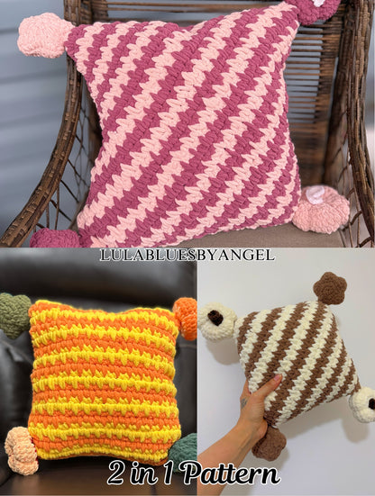 Grungy Pillow 2-in-1 Crochet Pattern