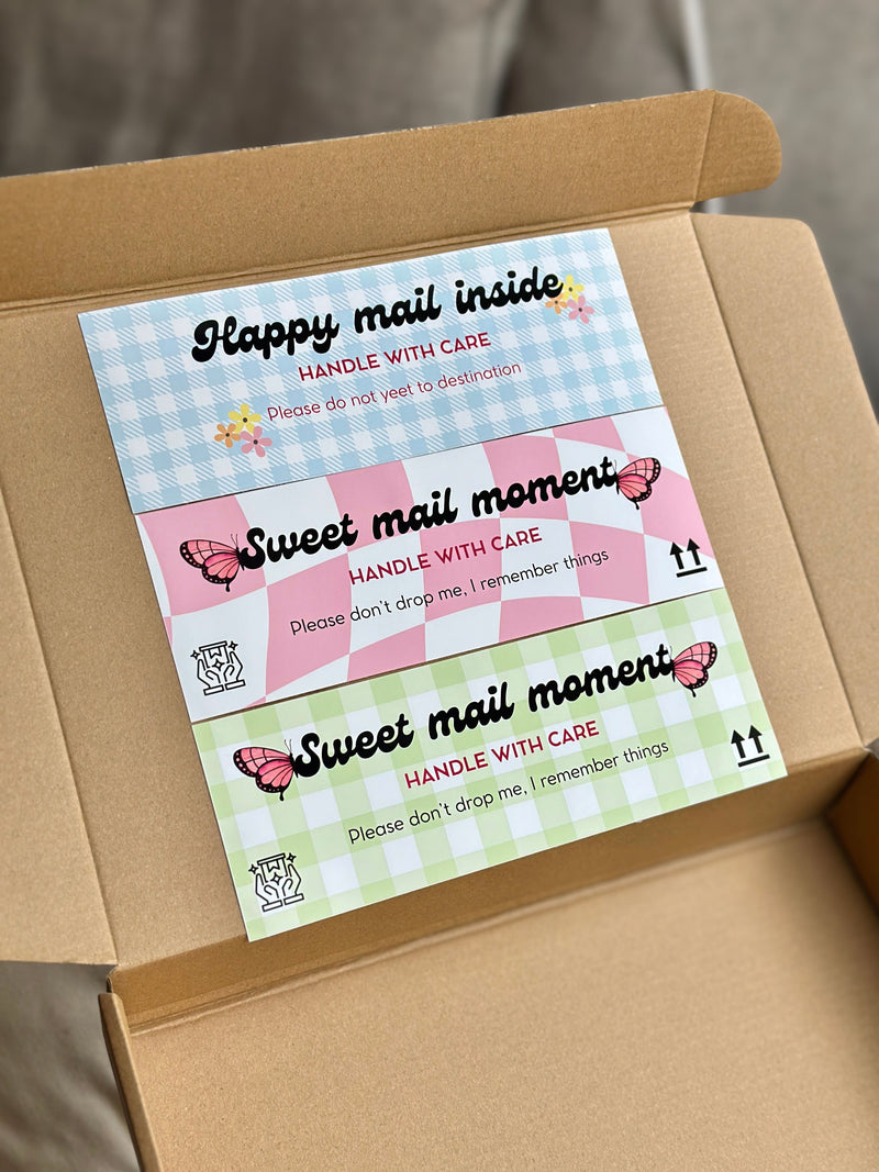 Packaging Box Label 8.5 x 3" - Matte (MOQ 6)