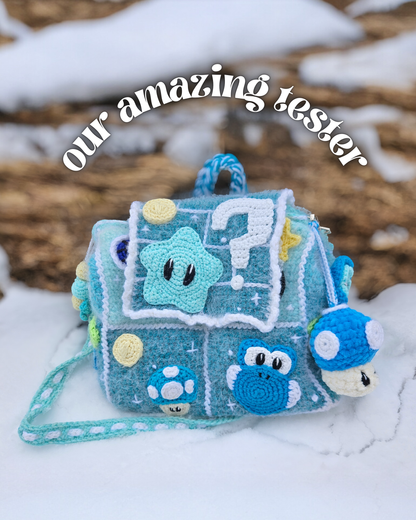 Game backpack crochet pattern