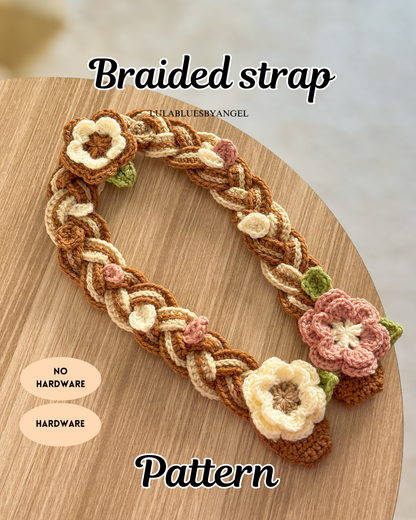 Flower braided strap crochet pattern