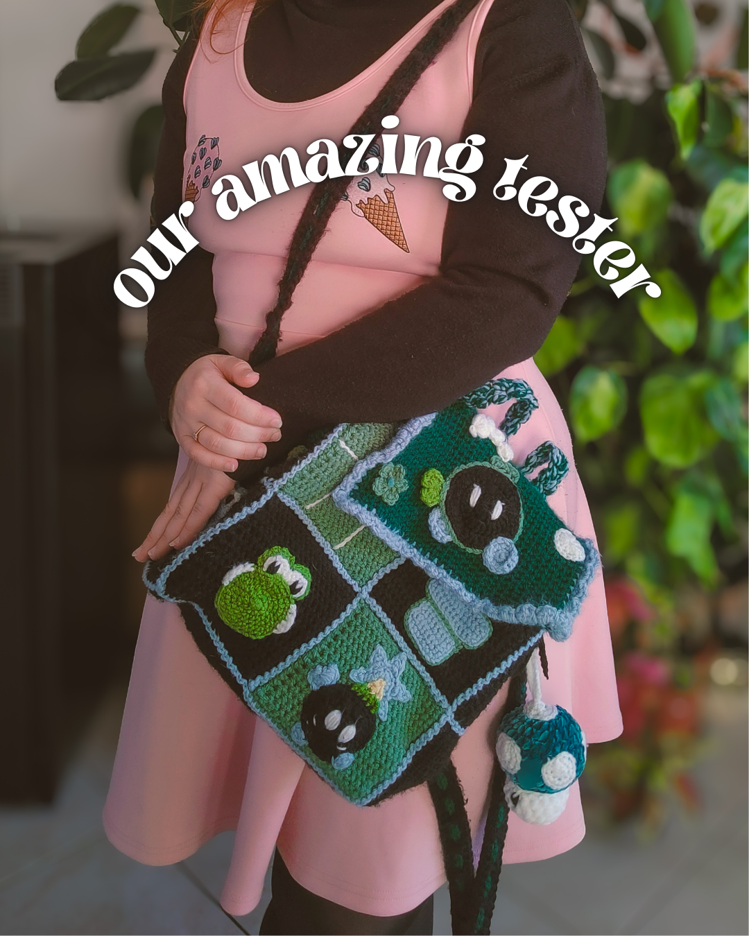 Game backpack crochet pattern