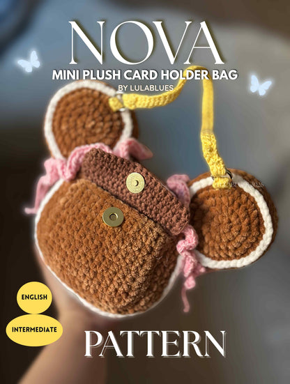 Mini Nova Plush Card Bag Crochet Pattern