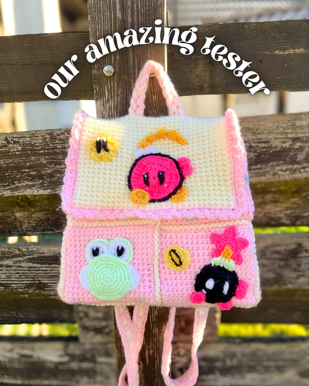 Game backpack crochet pattern