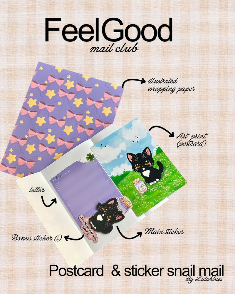 Feel Good Snail Mail Club Post Card and Sticker Subscription
