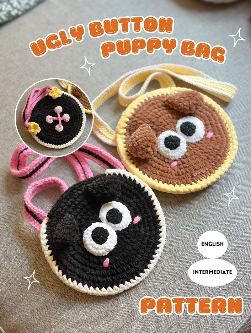 Ugly Button Puppy Bag Crochet Pattern