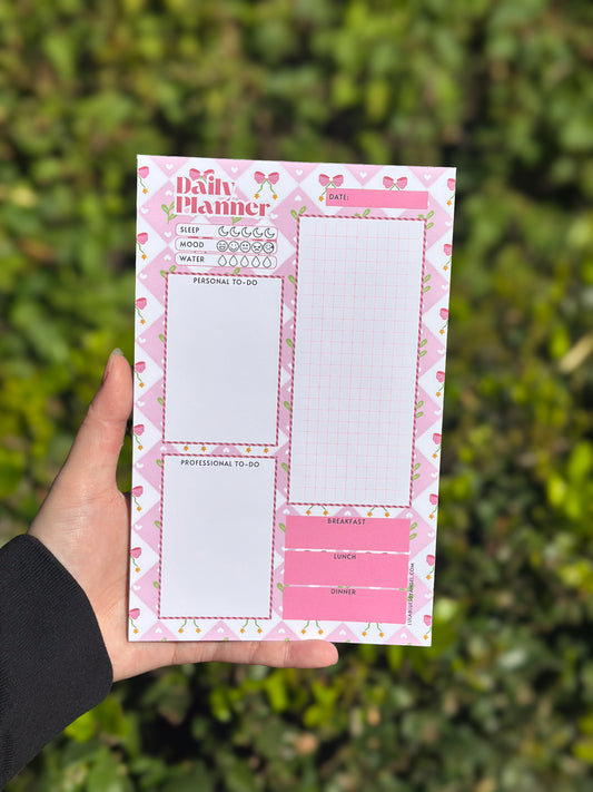 Personalized Daily Planner Notepad 8.5" x 5.5"