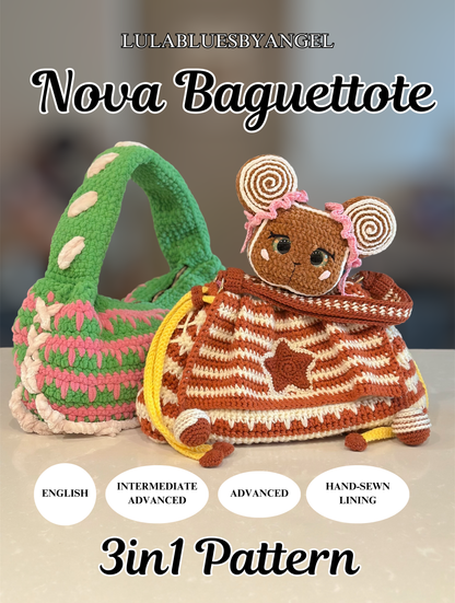 Nova Baguettote 3-in-1 Convertible Bag Crochet Patterns
