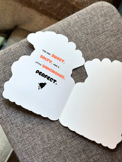 Happy subiday birthday die cut greeting card set with envelope