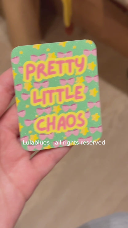 Pretty Little Chaos Die Cut Vinyl Sticker - Green